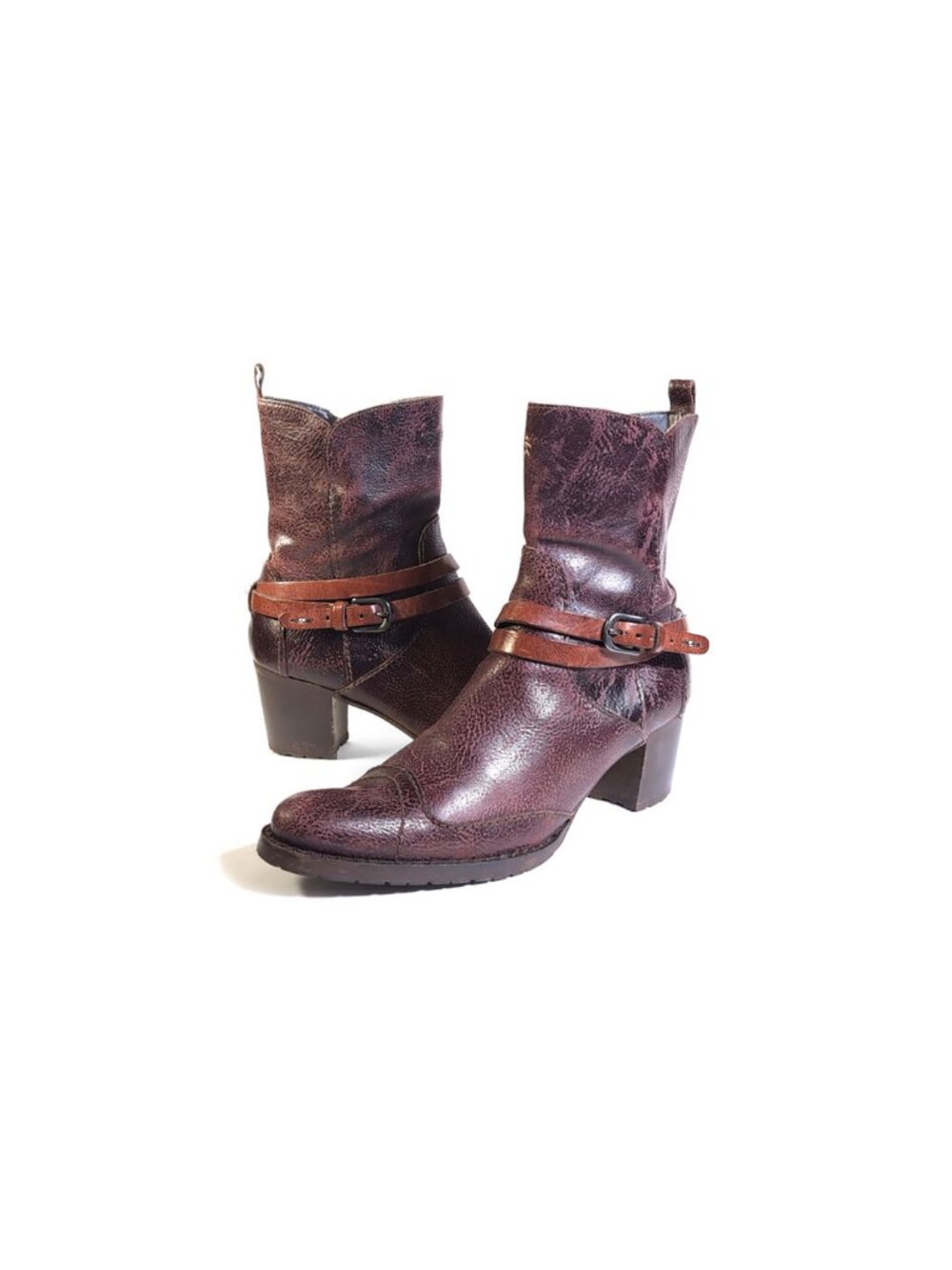 Henry Beguelin Leather Boots Western Mid Calf Cowboy Boots Womens 8.5